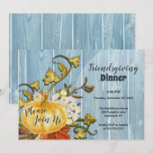 Rustieke Pompoen Thanksgiving Friendsgiving Kaart (Voorkant / Achterkant)