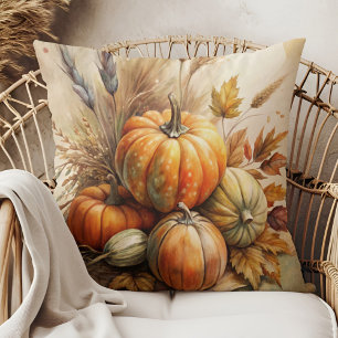 Rustieke pompoenen & bladeren Boho herfst kussensl Kussen