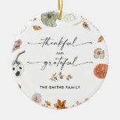 Rustieke Pompoenen Thanksgiving Dinner Ornament (Voorkant)