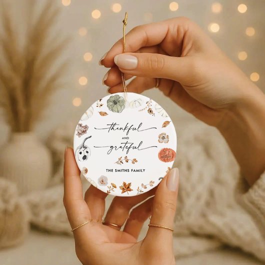 Rustieke Pompoenen Thanksgiving Dinner Ornament