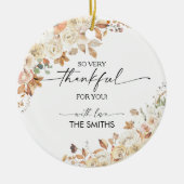 Rustieke Pompoenen Thanksgiving Dinner Ornament (Voorkant)