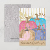 Rustieke Pompoenen Thanksgiving Wenskaart (Voorkant / Achterkant)