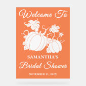 Rustieke pompoenrank herfst bruiloft feest begrroe acryl bord (Voorkant)