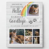 Rustieke pootafdrukken gepersonaliseerd huisdier-h fotoplaat (Voorkant)