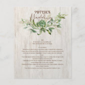 Rustieke POTLUCK Huwelijksuitnodiging Sjabloon Gid Flyer (Achterkant)
