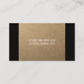 Rustieke Prof Vrouwen Faux Kraft Visitekaartje (Achterkant)