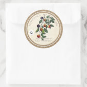 rustieke pruimenjam aangepaste ronde Sticker Labe (Tas)