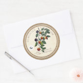 rustieke pruimenjam aangepaste ronde Sticker Labe (Envelop)
