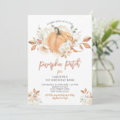 Rustieke Pumpkin Patch Verjaardags Bash Party Kaart (Staand voorkant)