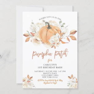 Rustieke Pumpkin Patch Verjaardags Bash Party Kaart