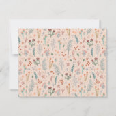 Rustieke QR Code Boho Wildflowers Wedding RSVP Kaartje (Achterkant)