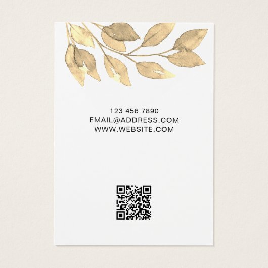 Rustieke QR Code Oorbellen Display Kaart (Achterkant)