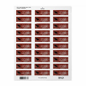 Rustieke Red Barn Wood Grain | Manly Moose Wildlif Etiket (Full Sheet)