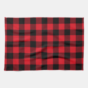 Rustieke Red Plaid Pattern Holiday Theedoek
