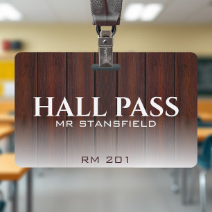 Rustieke Red Wood Country School Classroom Hall Pa Badge