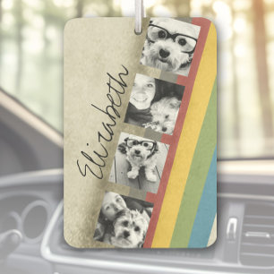 Rustieke Regenboog Hipster 4 Foto Aangepaste Colla Luchtverfrisser