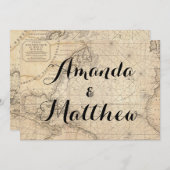 Rustieke Reizen Geïnspireerd Kaart Huwelijksuitnod (Voorkant / Achterkant)