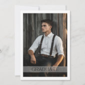 Rustieke Retro Afstuderen Fotoaankondiging Uitnodi Kaart (Voorkant)