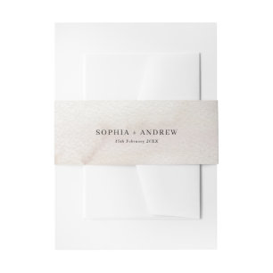 Rustieke Retro Waterverf Bruiloft Uitnodigingen Wikkel