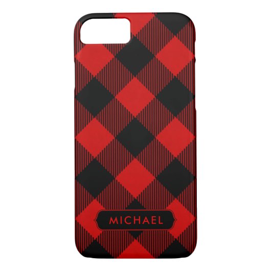 Rustieke rode buffel gespeeld met naam Case-Mate iPhone case (Achterkant)