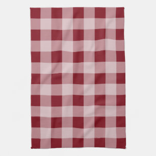 Rustieke rode Gingham keukenhanddoek