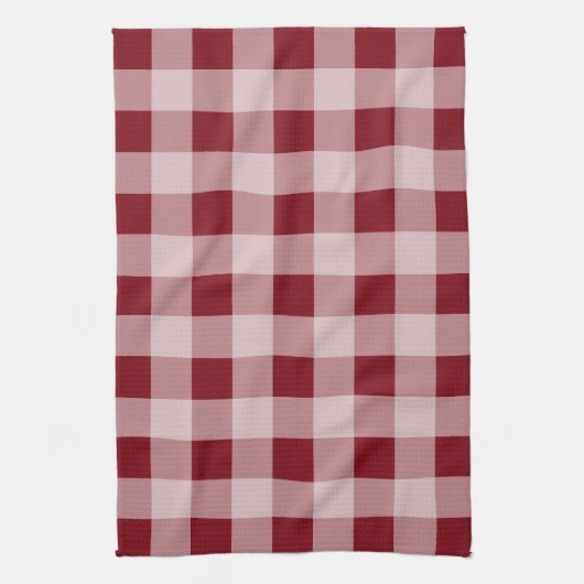 Rustieke rode Gingham keukenhanddoek (Verticaal)
