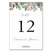 Rustieke rode hulst en sparkegel kaart (Achterkant)