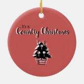  rustieke rode land kerst keramisch ornament (Achterkant)