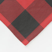 Rustieke rode zwarte boerderij Plaid Fleece Deken (Hoek)