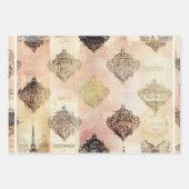 Rustieke romantische Vintage Inpakpapier Vel (Voorkant 3)