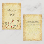 rustieke rood bloemig wenskaarten informatiekaartje (Voorkant / Achterkant)