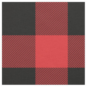 Rustieke rood en zwart Buffalo Plaid Stof