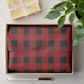Rustieke rood en zwart Buffalo Plaid Tissuepapier (Geschenk)