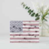 Rustieke Rood Wit Blauw Houten Amerikaanse vlag Briefkaart (Staand voorkant)