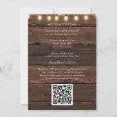 Rustieke Roos Lights Boho Dream Feathers Wedding Kaart (Achterkant)