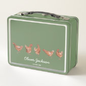 Rustieke Rooster Metal Lunchbox (Achterkant)