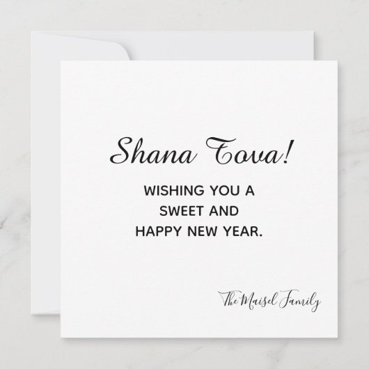 Rustieke Rosh Hashanah Waterverf Appels en Honing Kaart (Achterkant)