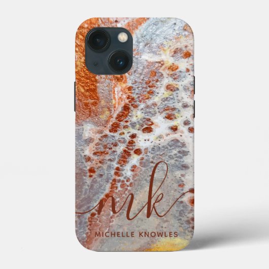 Rustieke Rots Gouden Marmer Textuur Aangepaste Beg Case-Mate iPhone Case (Achterkant)