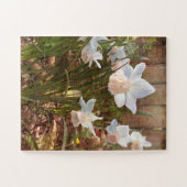 Rustieke Roze Beker Narcis Bloem Foto Legpuzzel (Horizontaal)