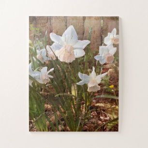 Rustieke Roze Beker Narcis Bloem Foto Legpuzzel