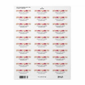 Rustieke roze bloemenbruiloft retour adres labels (Full Sheet)