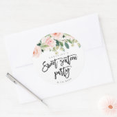 Rustieke roze florale rozen Sweet 16 sticker (Envelop)