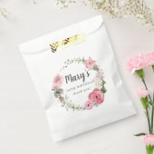 Rustieke Roze Roze Bloemen 90ste Verjaardag Bedankzakje (Gezegeld)