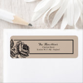 Rustieke Rozen Bloemen Bruiloft Retouradres Labels (Insitu)
