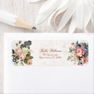 Rustieke  Rozen & Iris Etiket