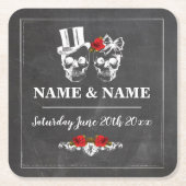 Rustieke Rozen Onderzetters Place Matts Bruiloft (Voorkant)