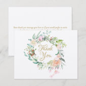 Rustieke Rozenkrans Bedankkaart voor Zakelijk Gebr (Voorkant / Achterkant)