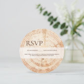 Rustieke RSVP bruiloft ronde bruiloft website QR c Feestdagenkaart (Staand voorkant)