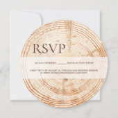 Rustieke RSVP bruiloft ronde bruiloft website QR c Feestdagenkaart (Voorkant)