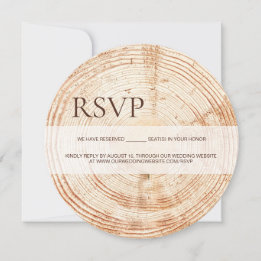 Rustieke RSVP bruiloft ronde bruiloft website QR c Feestdagenkaart